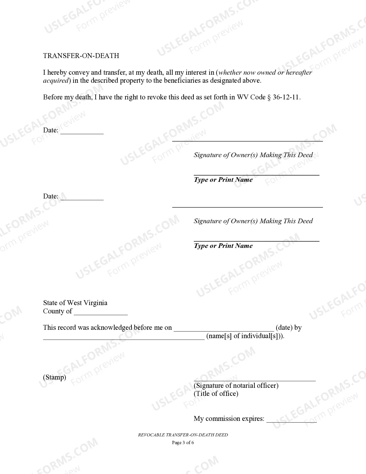 Preview Transfer on Death Deed or TOD - Beneficiary Deed for Two Individuals to Two Individuals