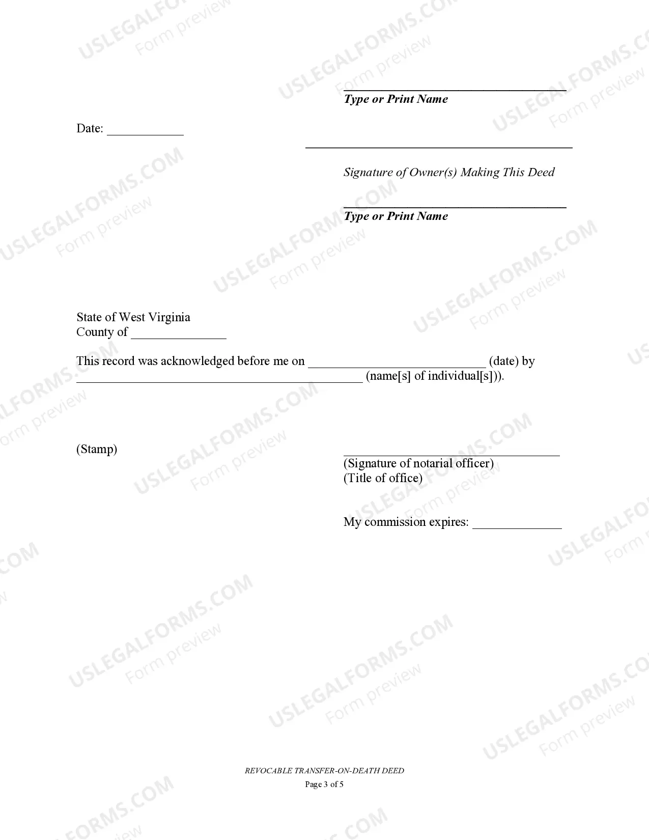 Preview Transfer on Death Deed or TOD - Beneficiary Deed for Husband and Wife to a Trust