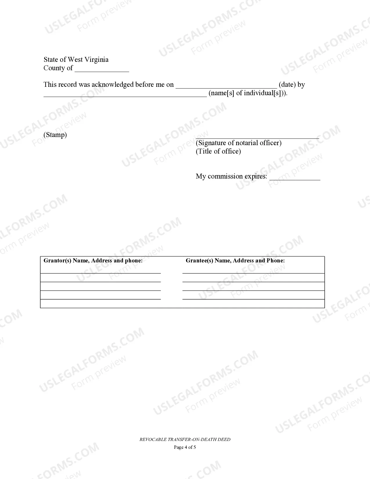 Preview Transfer on Death Deed or TOD - Beneficiary Deed for Husband and Wife to a Trust