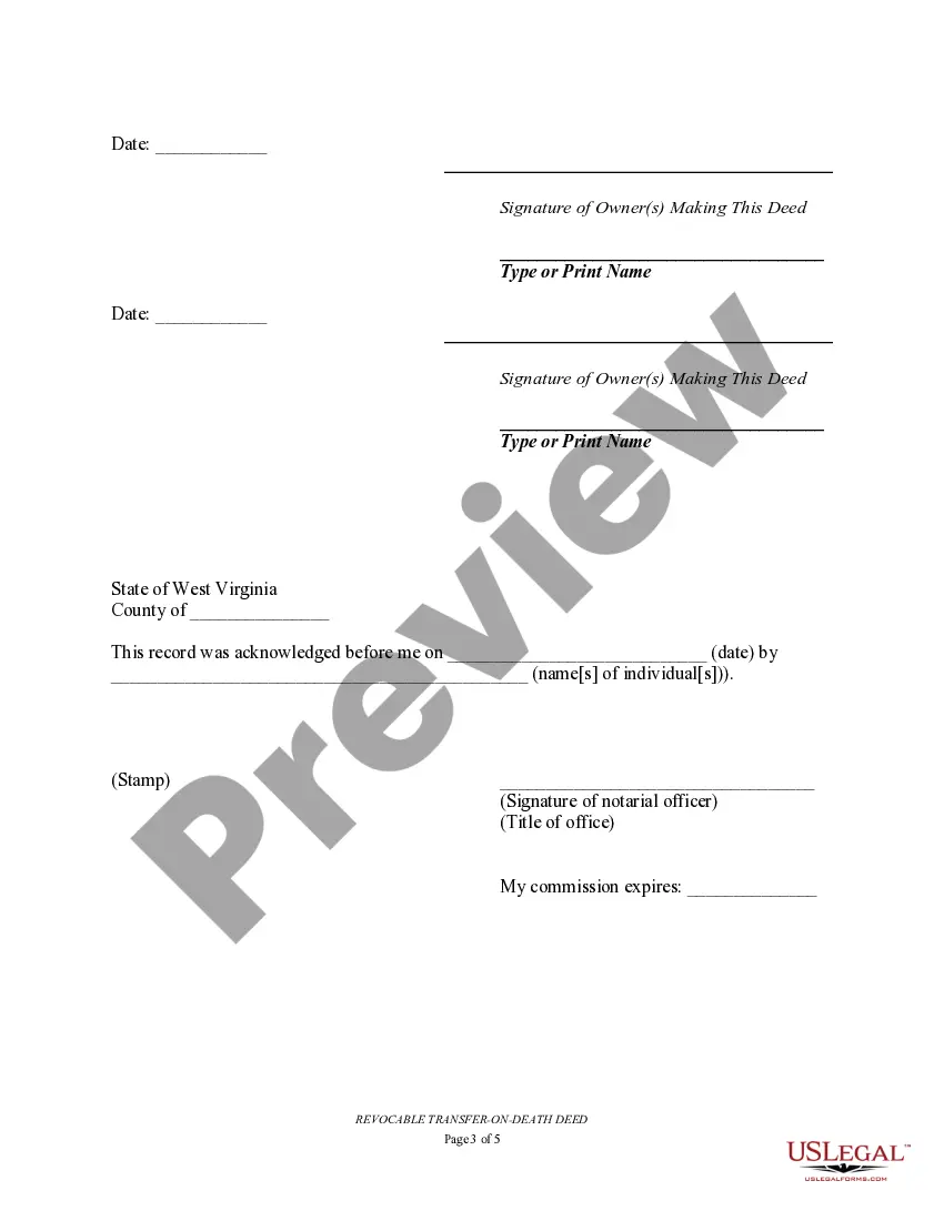 Preview Transfer on Death Deed or TOD - Beneficiary Deed for Two Individuals to Multiple Individuals