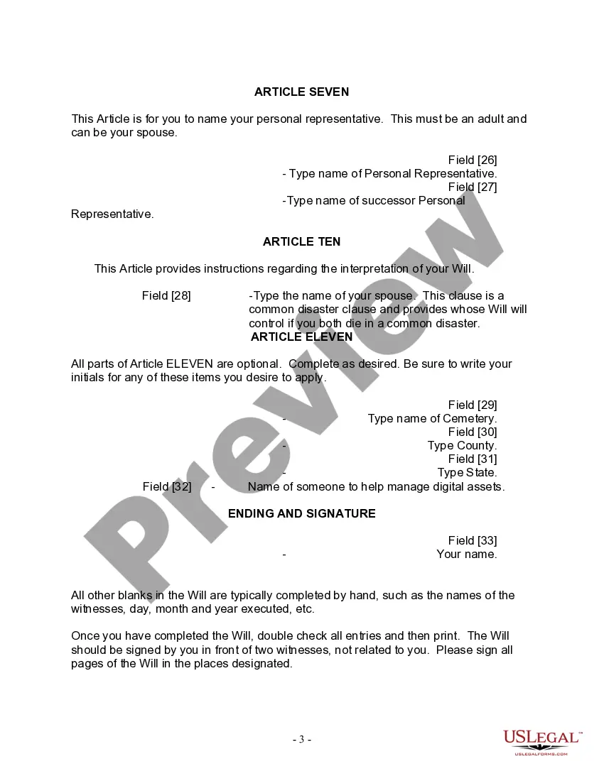 Preview Mutual Wills Package for Married Couple with No Children