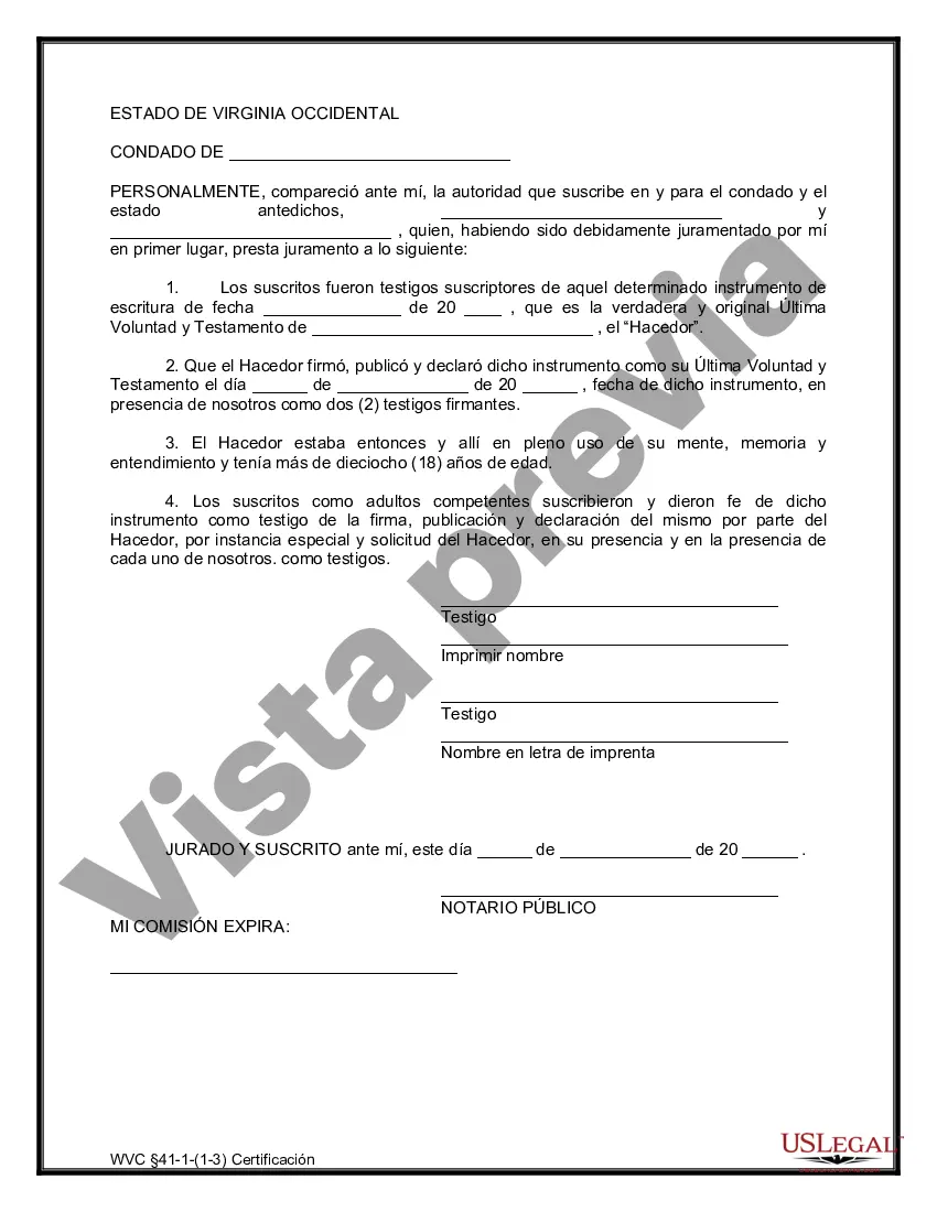 Preview Último testamento legal y formulario de testamento con todos los bienes en fideicomiso llamado testamento invertido
