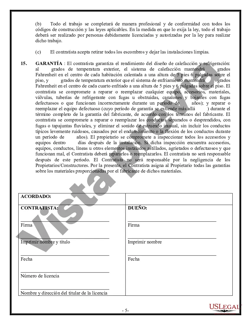 Preview Contrato HVAC para contratista