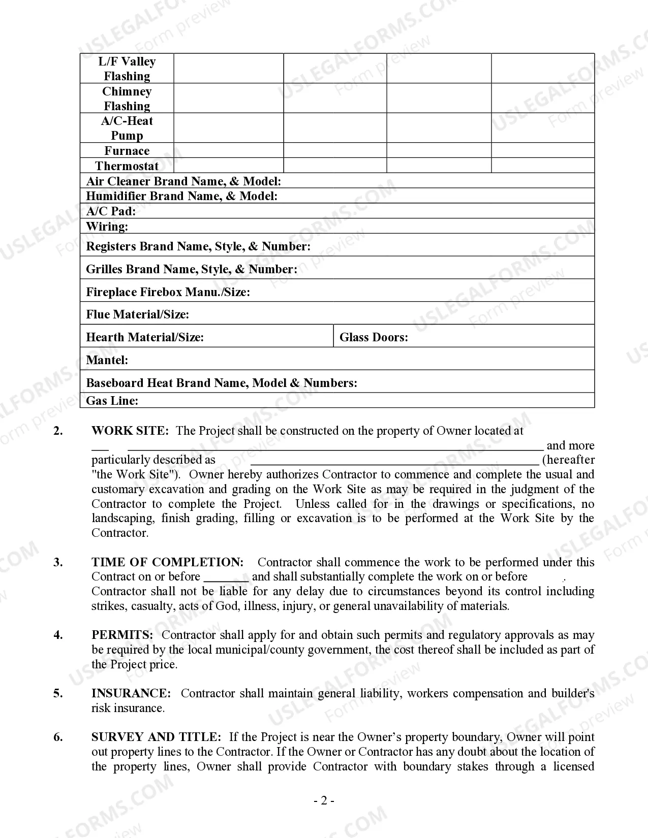 Preview HVAC Contract for Contractor