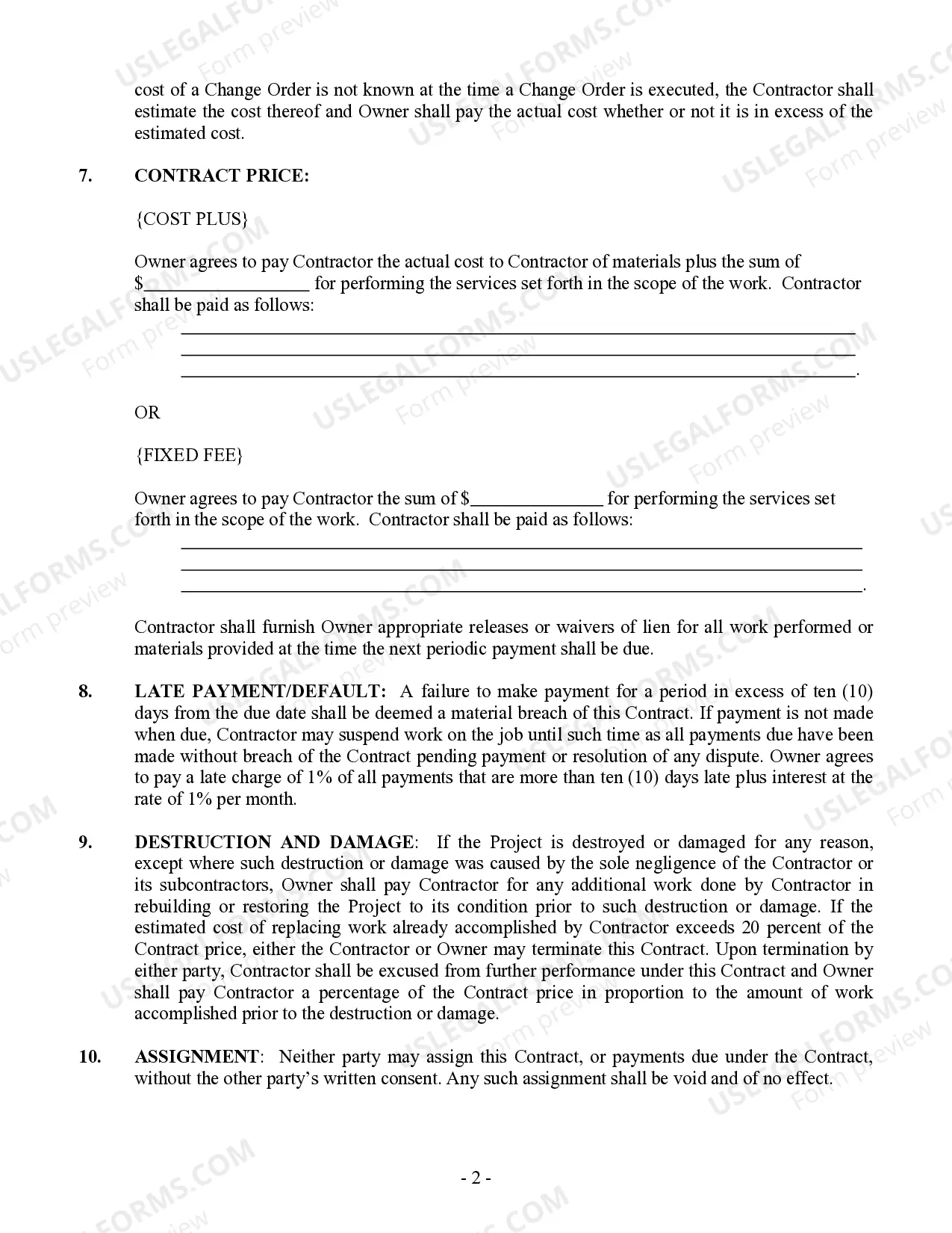 Preview Refrigeration Contract for Contractor