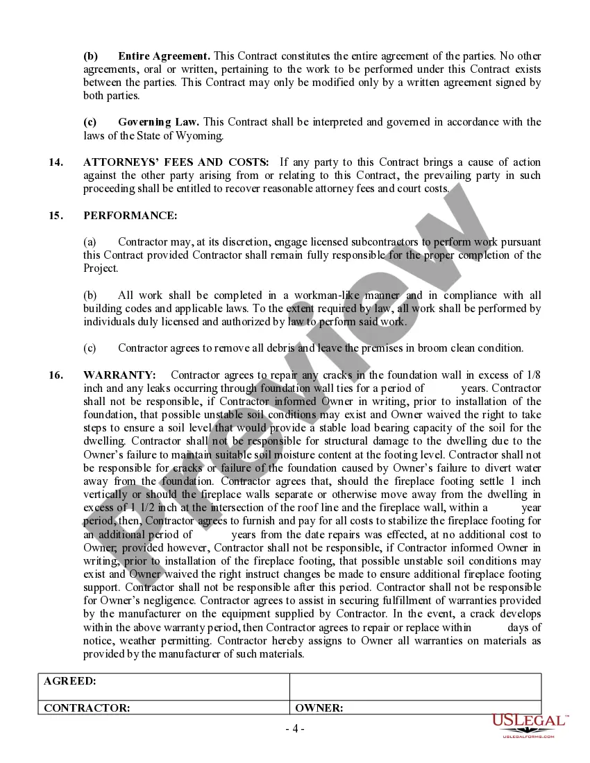 Get Foundation Contract for Contractor Preview Foundation Contract for Contractor