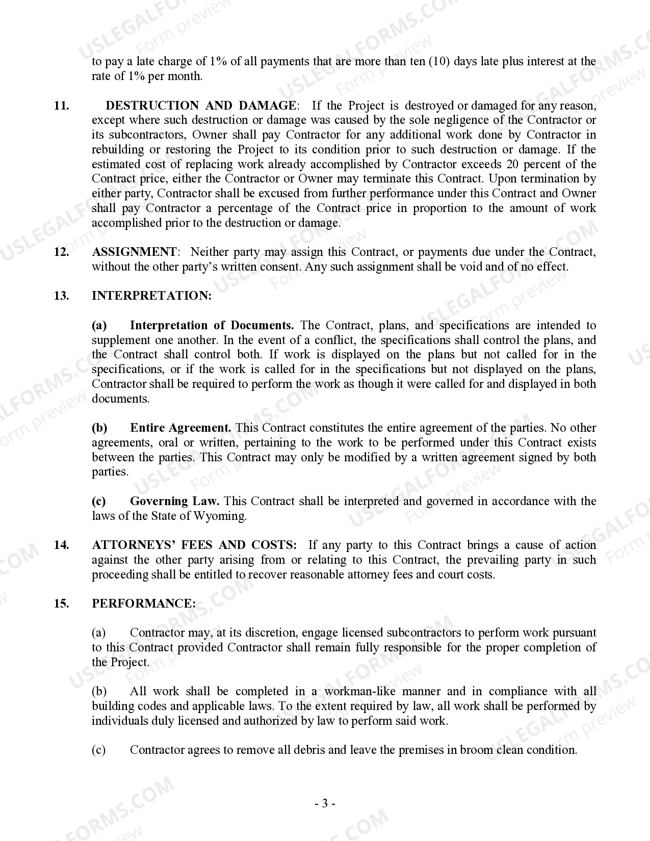 Preview Brick Mason Contract for Contractor