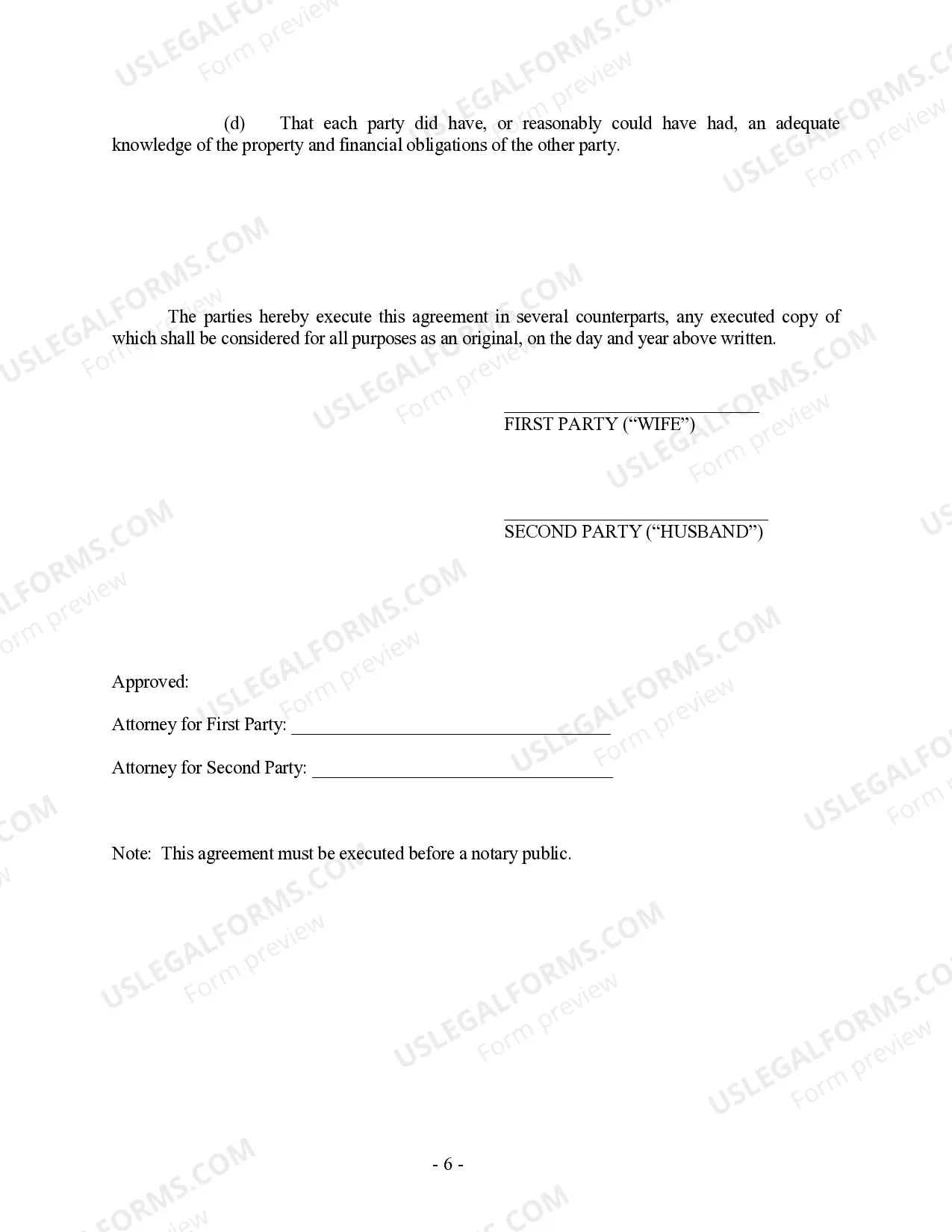 Preview Wyoming Prenuptial Premarital Agreement without Financial Statements