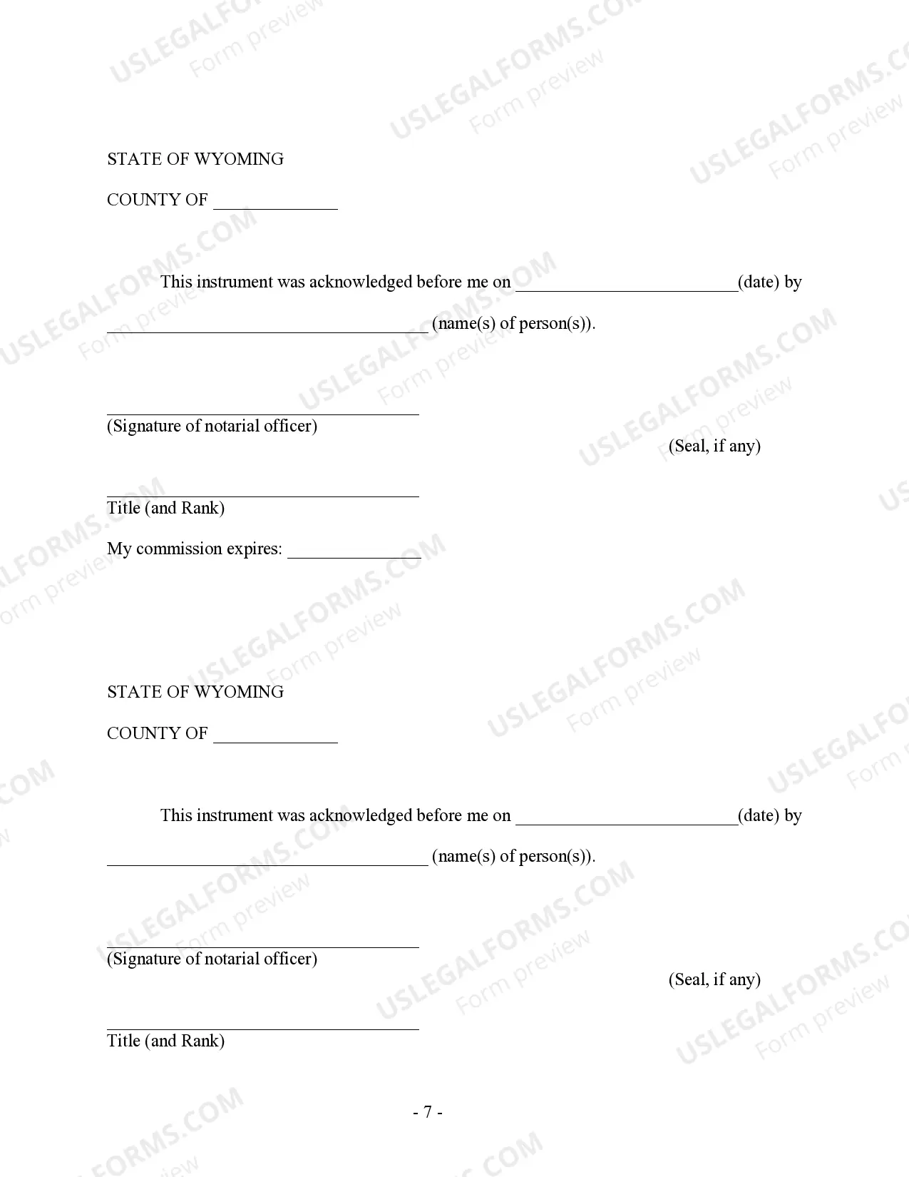 Preview Wyoming Prenuptial Premarital Agreement without Financial Statements