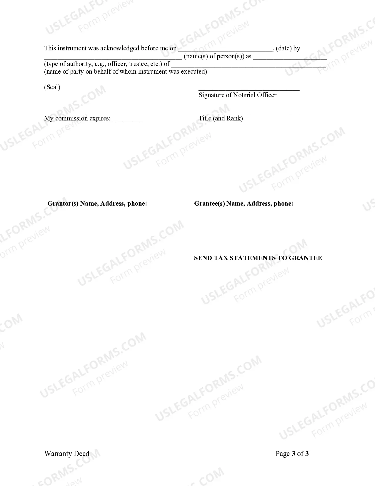 Preview Warranty Deed from Corporation to Husband and Wife