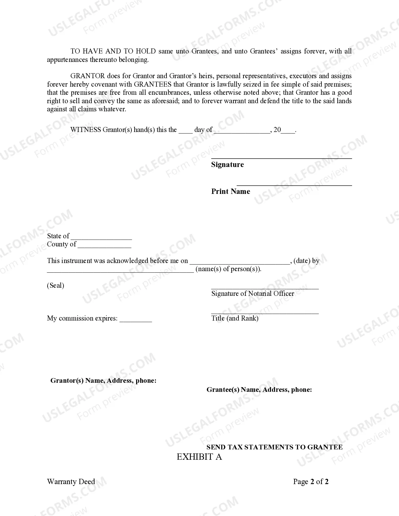 Preview Warranty Deed from Husband to Himself and Wife