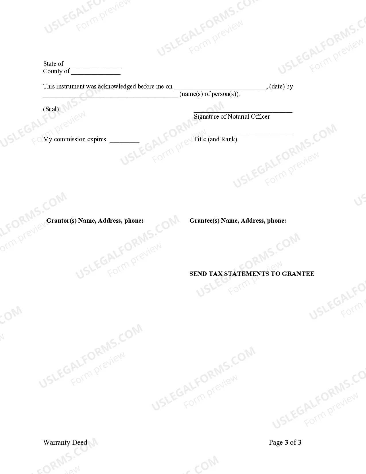 Preview Warranty Deed from Husband and Wife to Husband and Wife