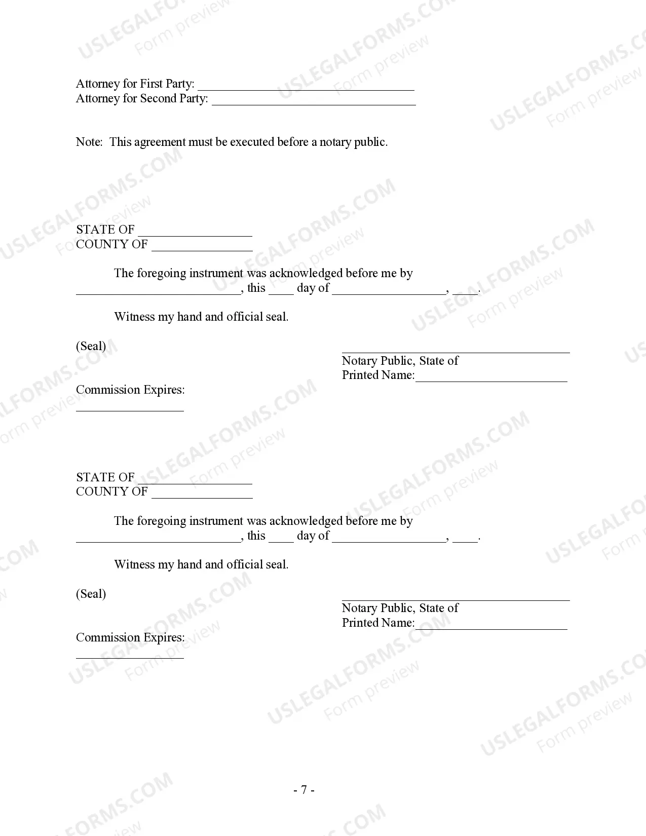 Preview Postnuptial Property Agreement