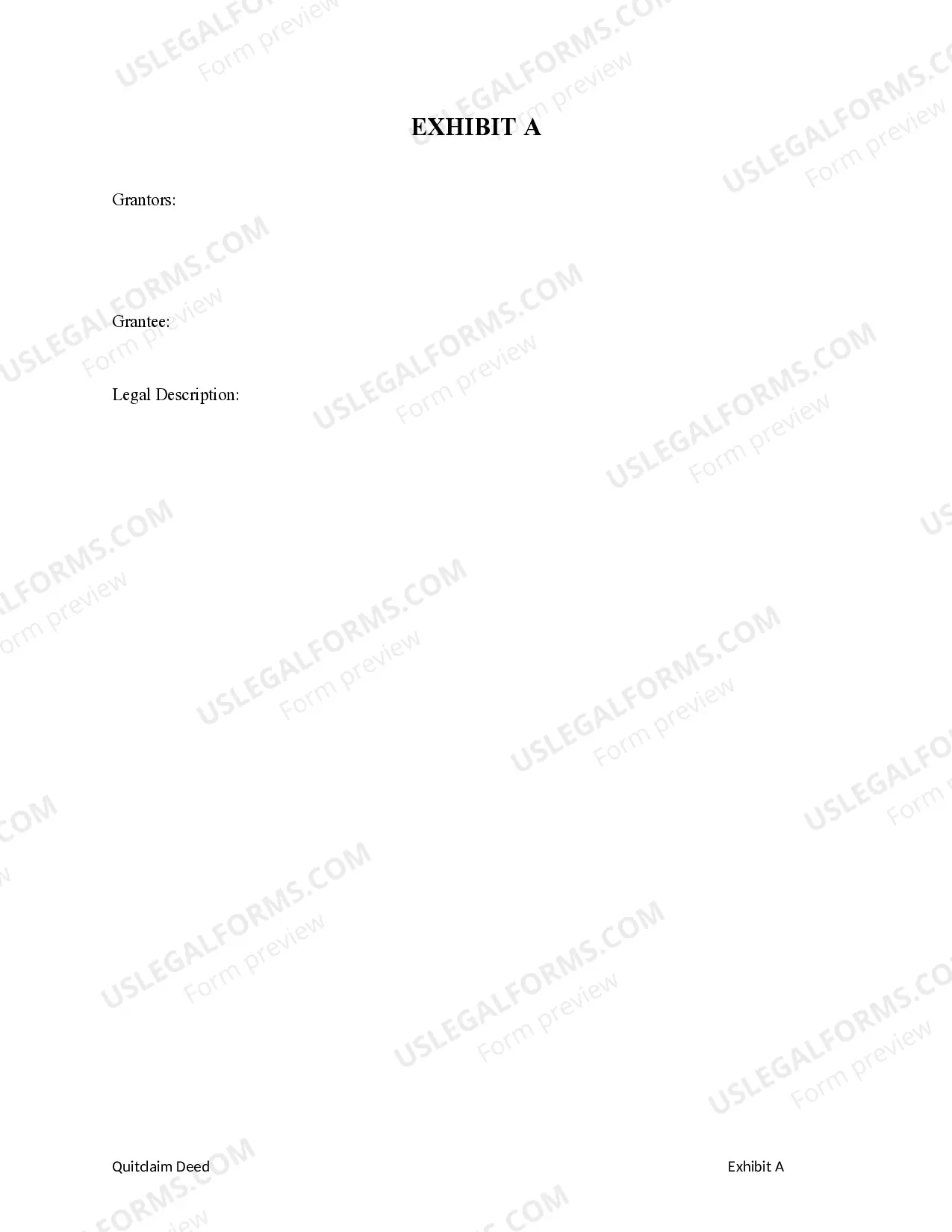 Preview Quitclaim Deed from Three (3) Individuals to an LLC