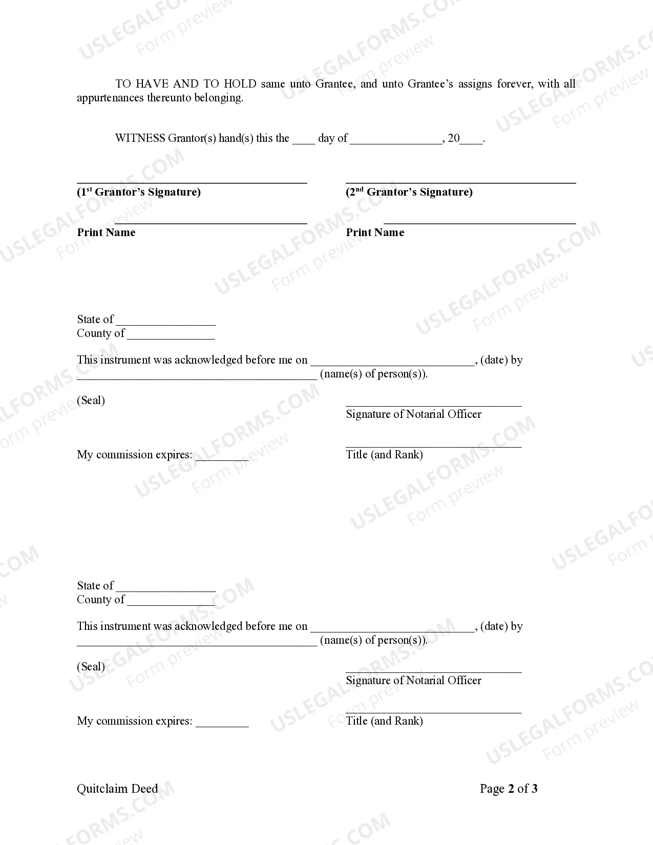 Preview Quitclaim Deed from Husband and Wife to Corporation