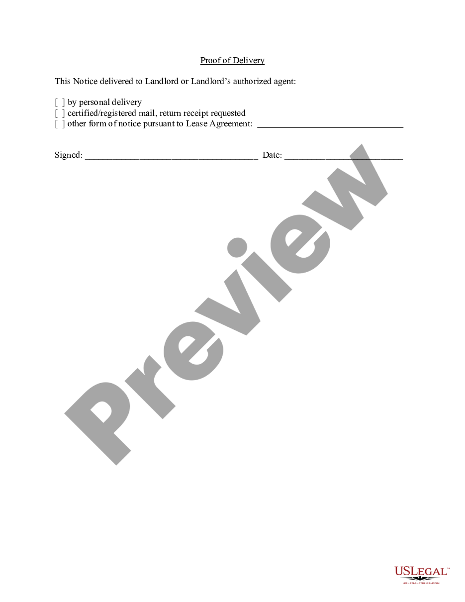 form Letter from Tenant to Landlord with Demand that landlord repair plumbing problem preview