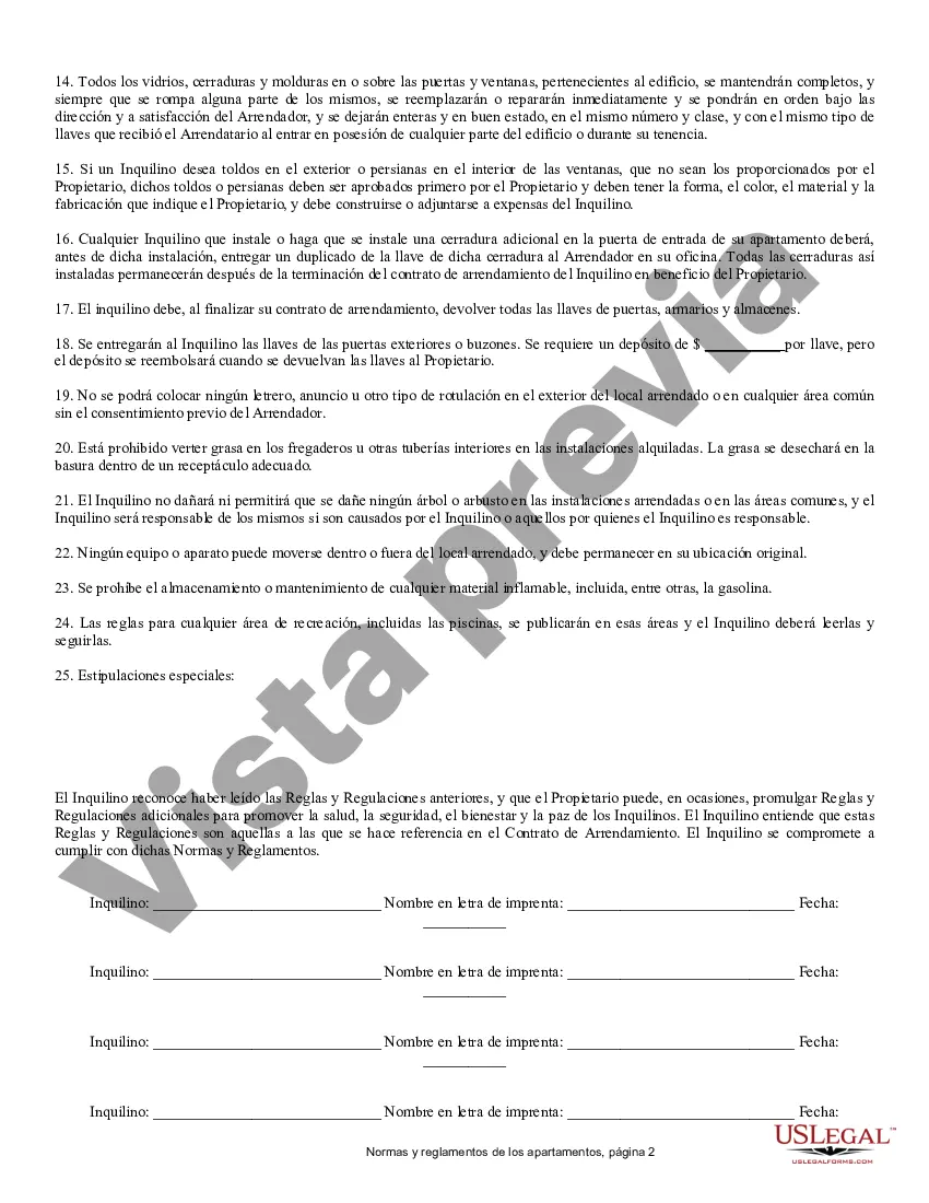 Preview Normas y reglamentos de los apartamentos