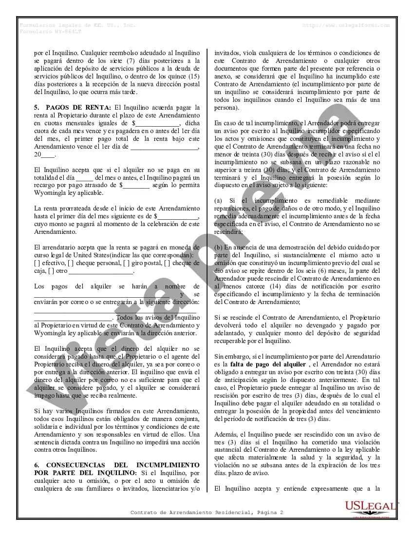 Preview Contrato de arrendamiento de alquiler residencial