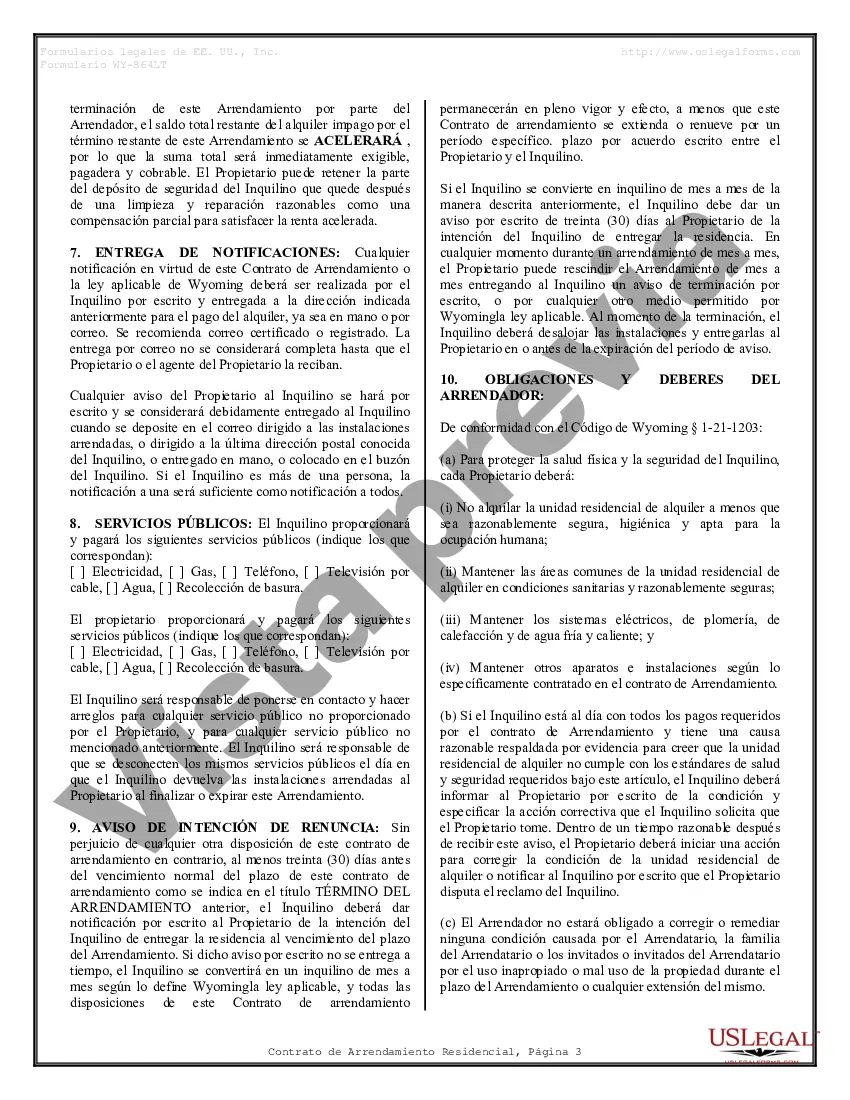 Preview Contrato de arrendamiento de alquiler residencial