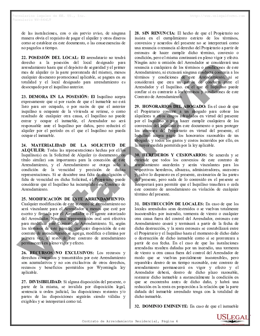 Preview Contrato de arrendamiento de alquiler residencial