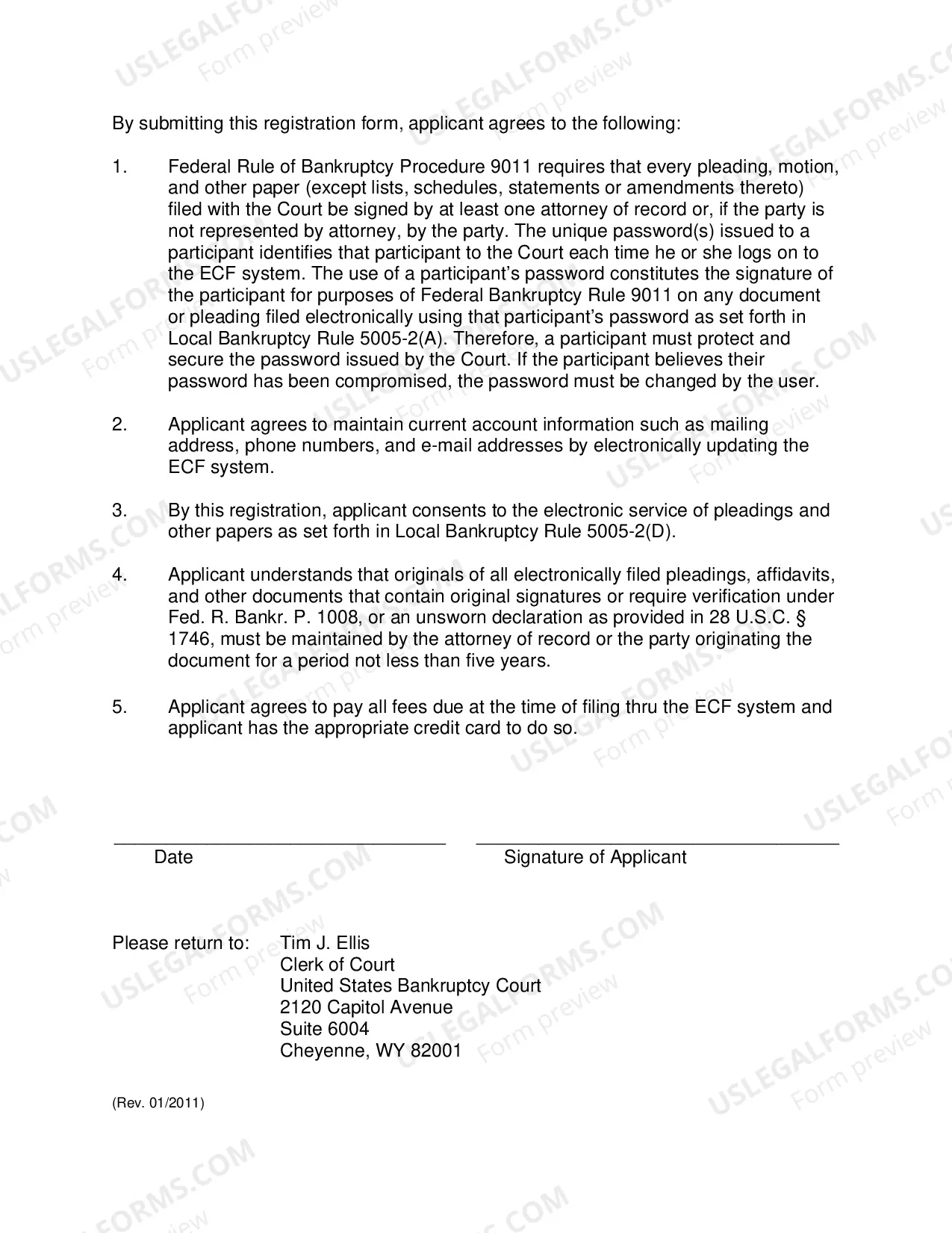 Preview ECF Registration Form