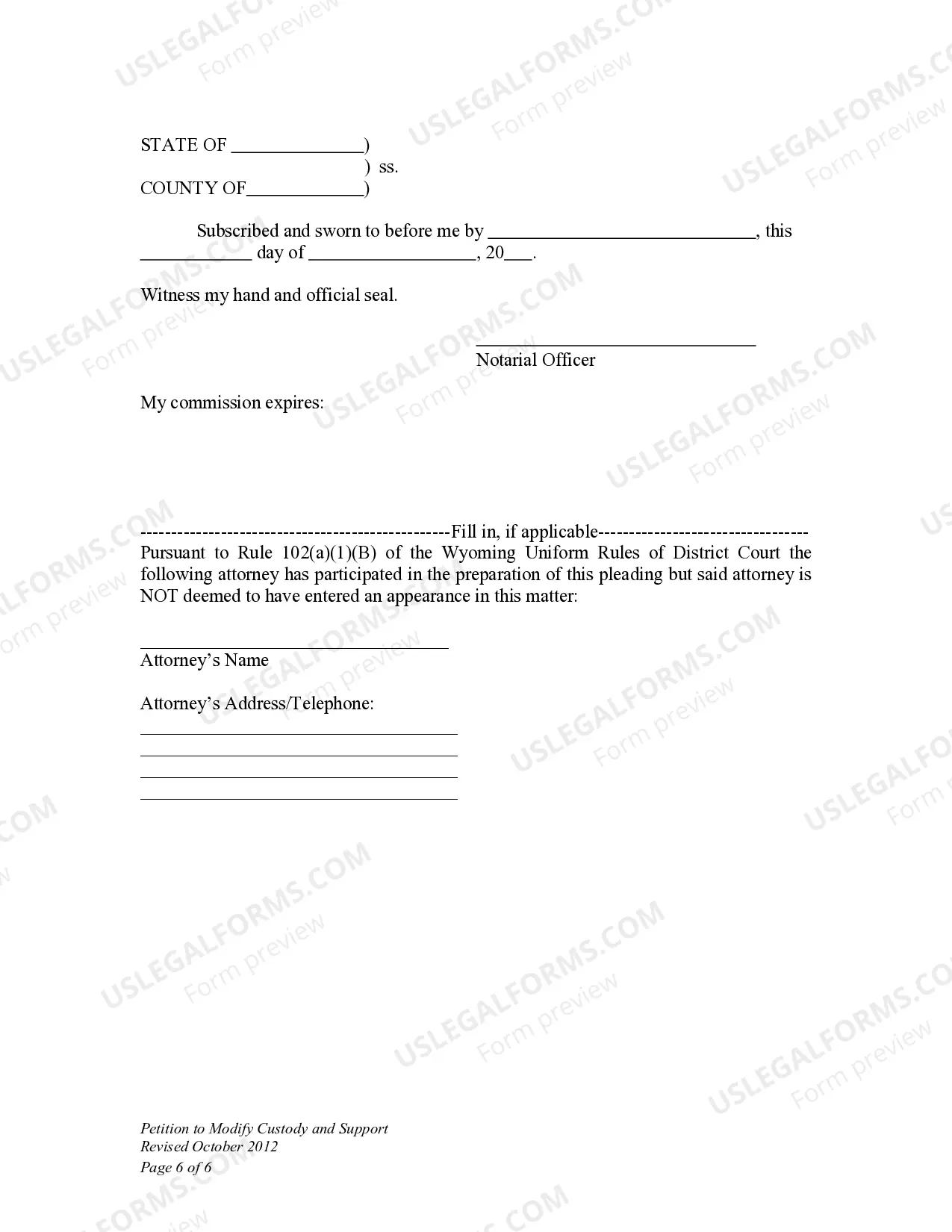 Preview Petition to Modify Child Custody and Support