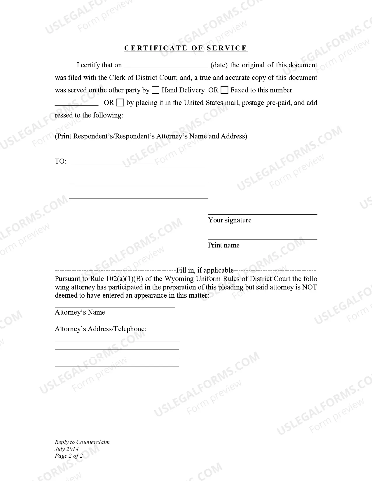 Preview Reply to Counterclaim for Child Custody Modification