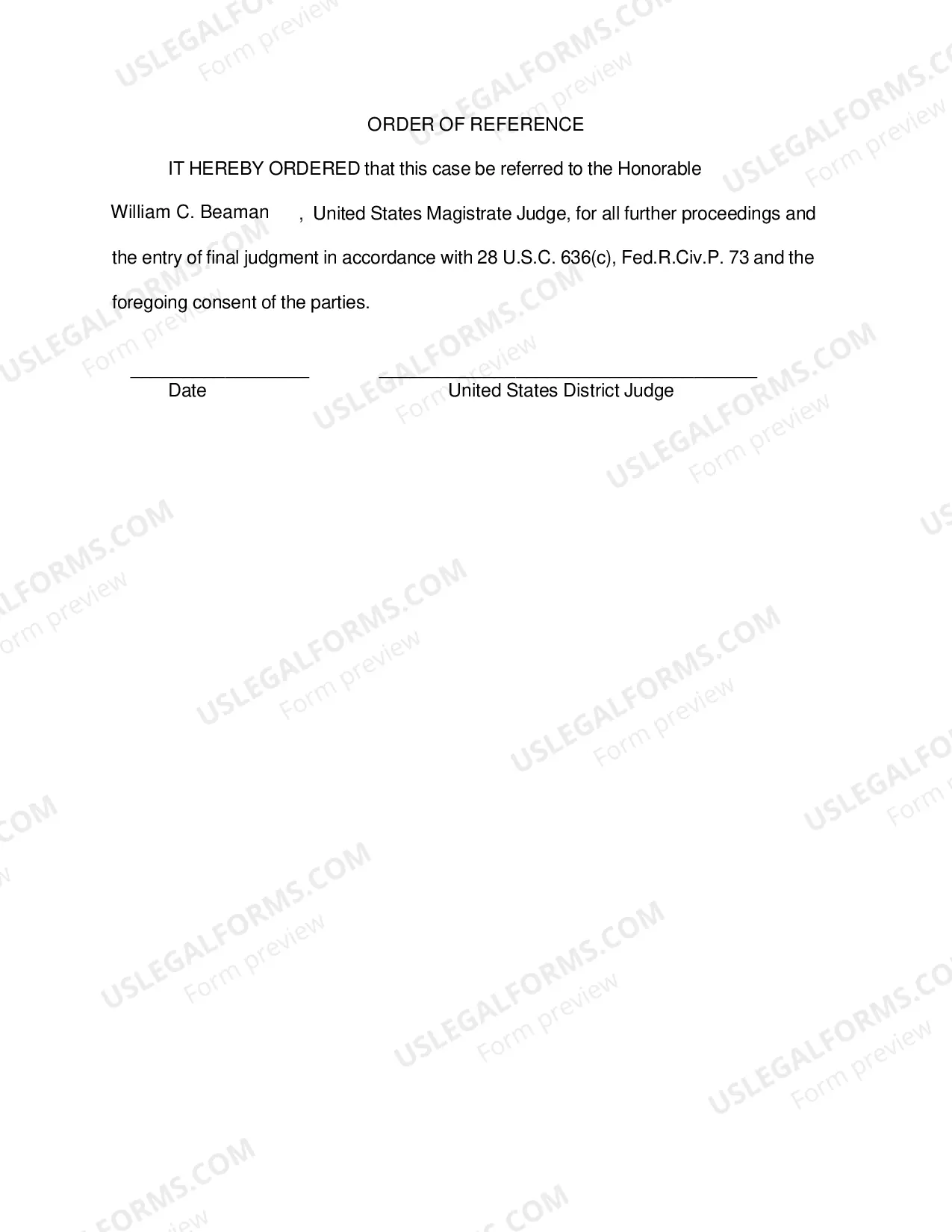 Preview Stipulation of Consent to Trial Before US Magistrate Judge and Entry of Final Judgment By US Magistrate and Consent to Appeal to United States Court Of Appeals