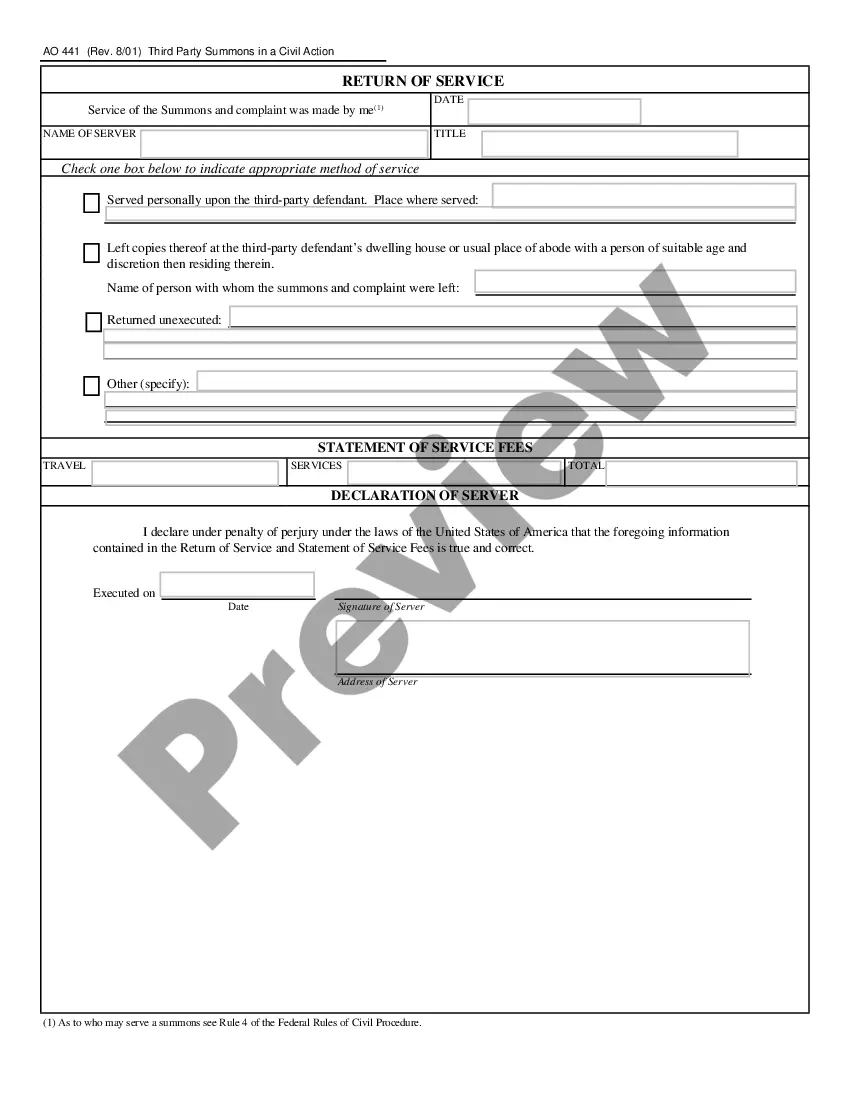 Get Third Party Summons in a Civil Action Preview Third Party Summons in a Civil Action
