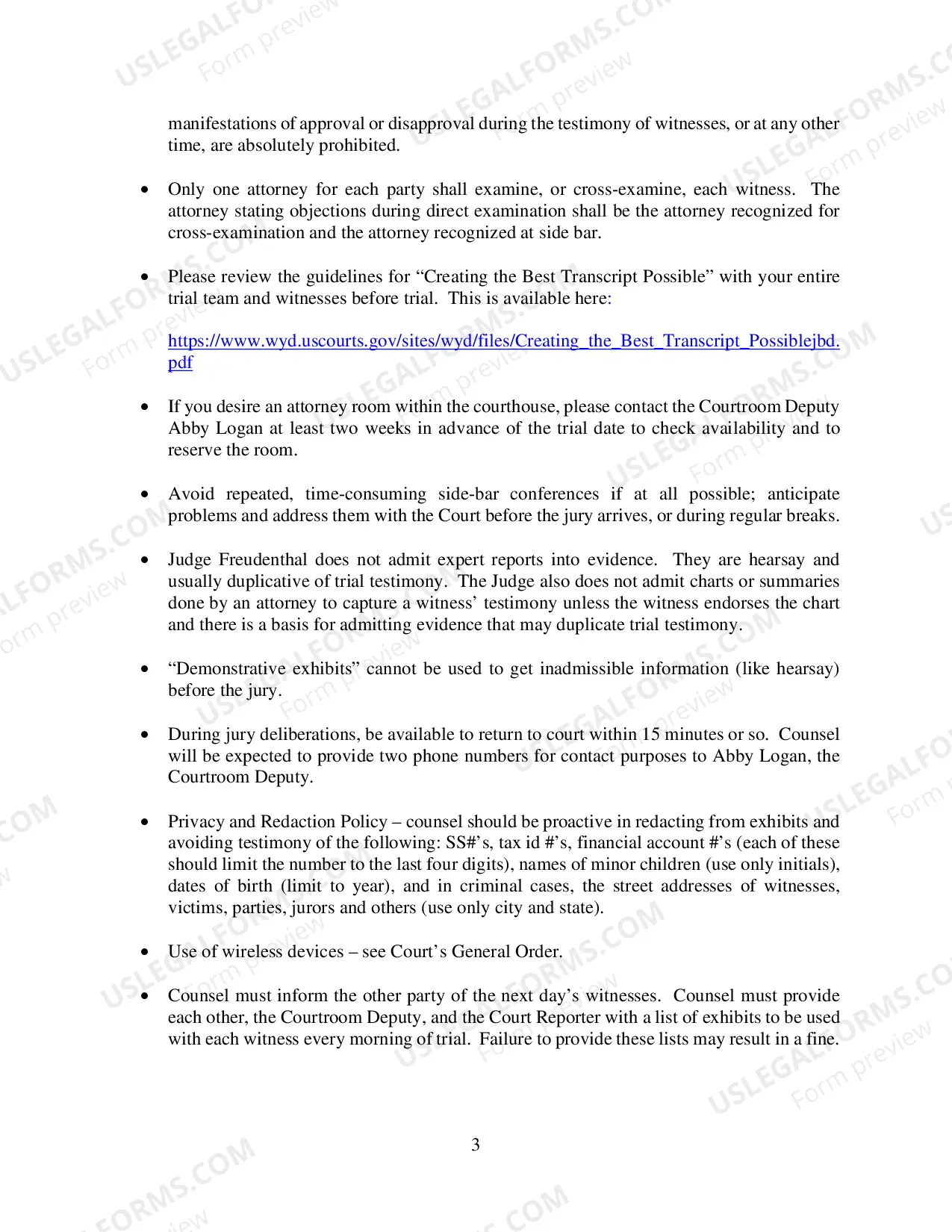 Preview Final Pretrial and Trial Pointers CIVIL (posted 09/12/14)
