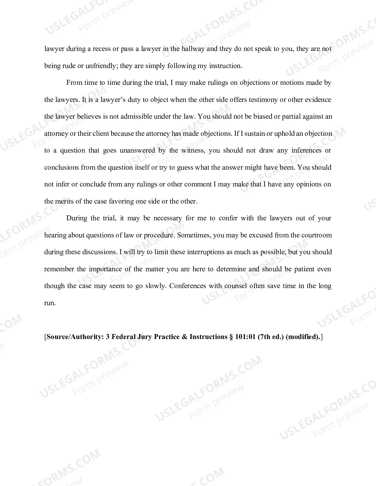Preview Stock Jury Instructions - Civil