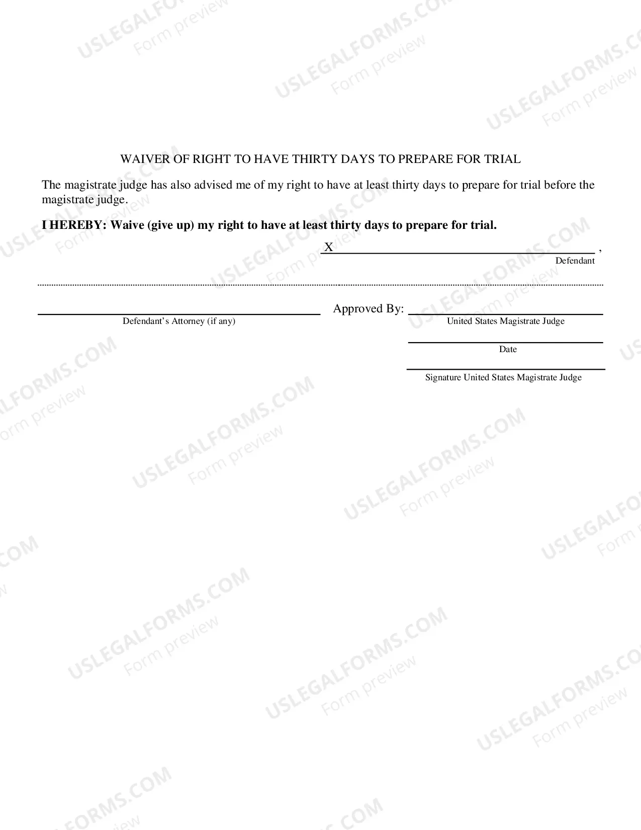 Preview Consent to Proceed Before United States Magistrate Judge in a Misdemeanor Case