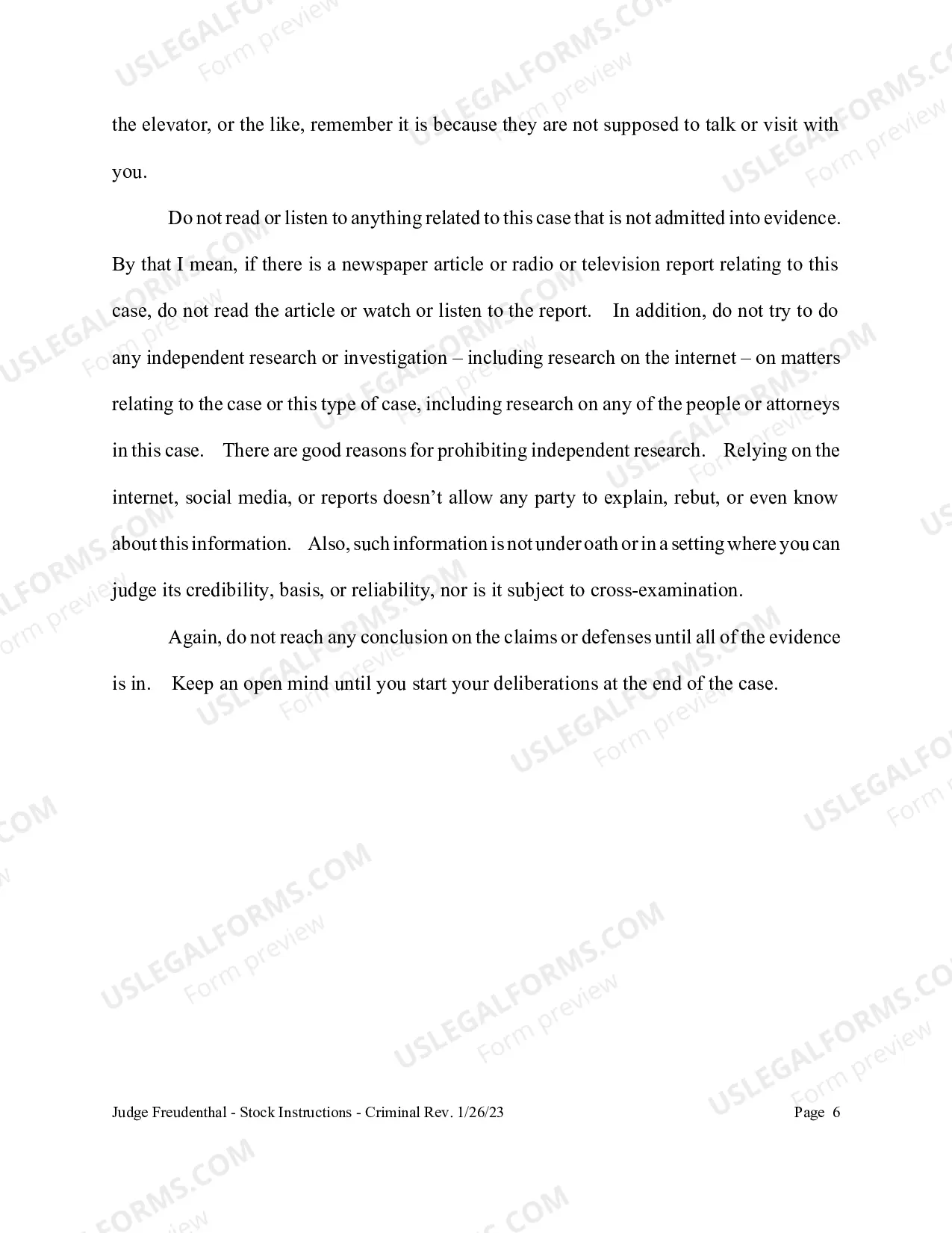 Preview Criminal Instructions