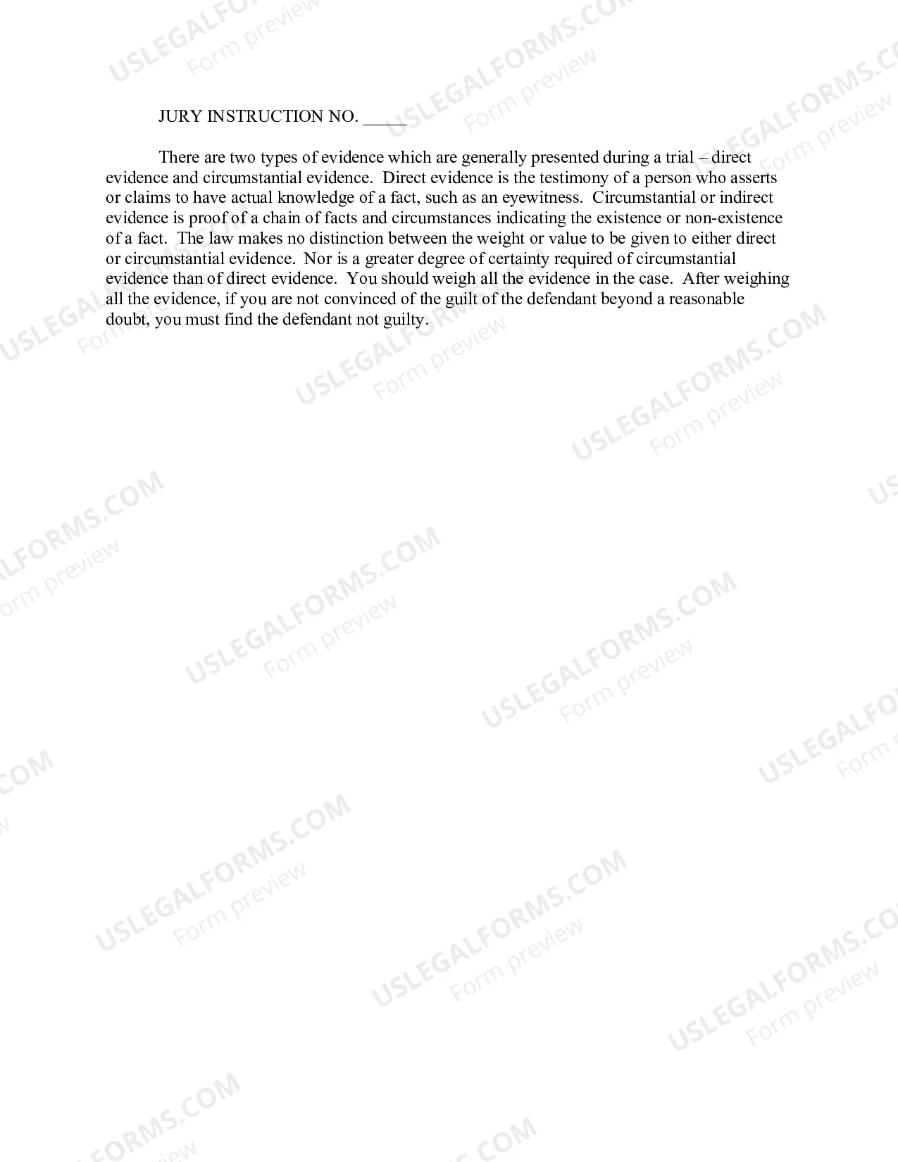 Preview Stock Jury Instructions - Criminal