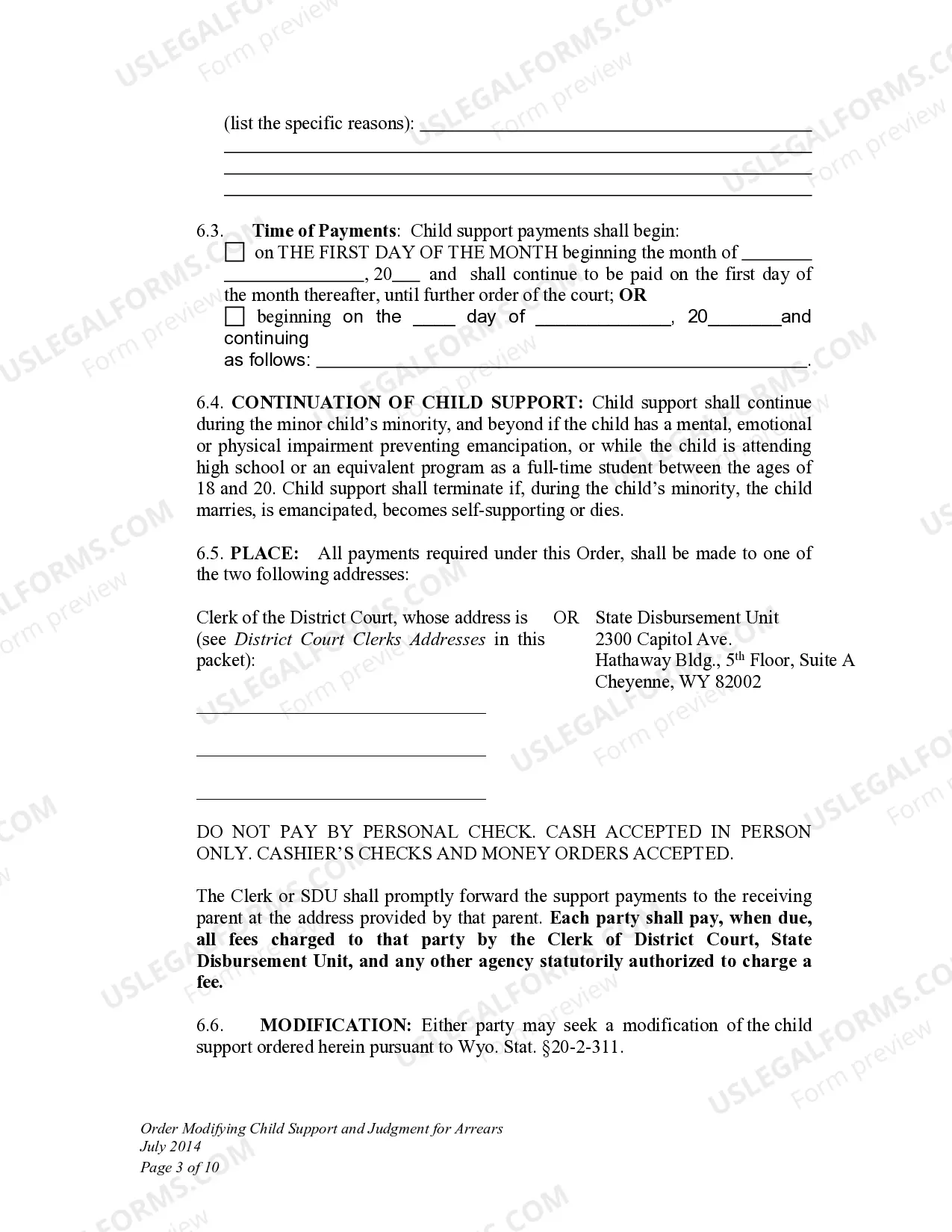 Preview Order Modifying Child Support and Judgment for Arrears for Child Support Modification