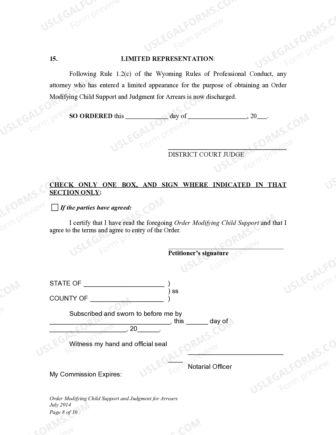 Preview Order Modifying Child Support and Judgment for Arrears for Child Support Modification