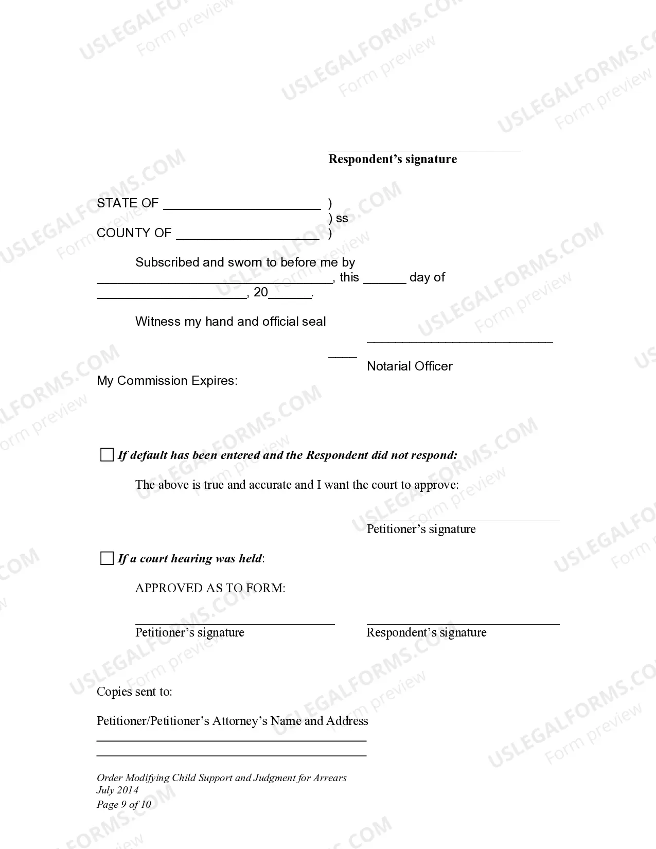 Preview Order Modifying Child Support and Judgment for Arrears for Child Support Modification