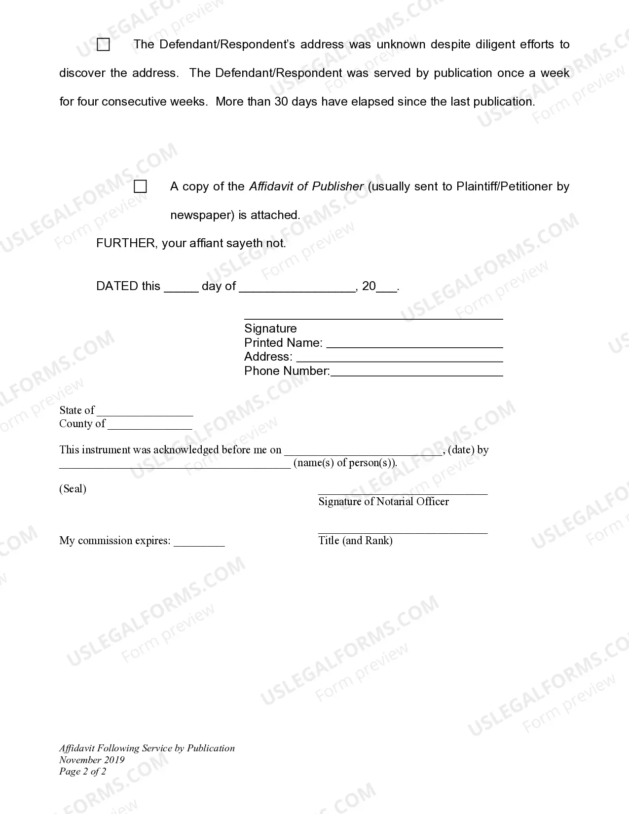 Preview DNCP 13. Affidavit of Plaintiff in Support of Default