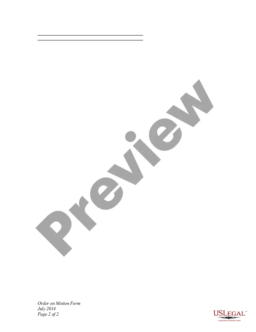 Preview Order on Motion for Plaintiff without Children