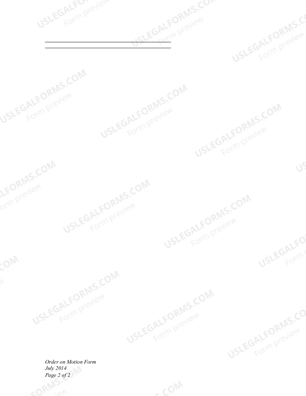 Preview Order on Motion for Plaintiff without Children