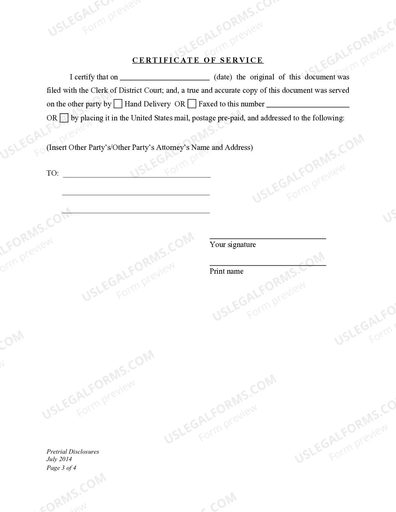 Preview Required Pretrial Disclosures in Divorce Actions Pursuant to Wyoming Rules of Civil Procedure 26(a)(3)