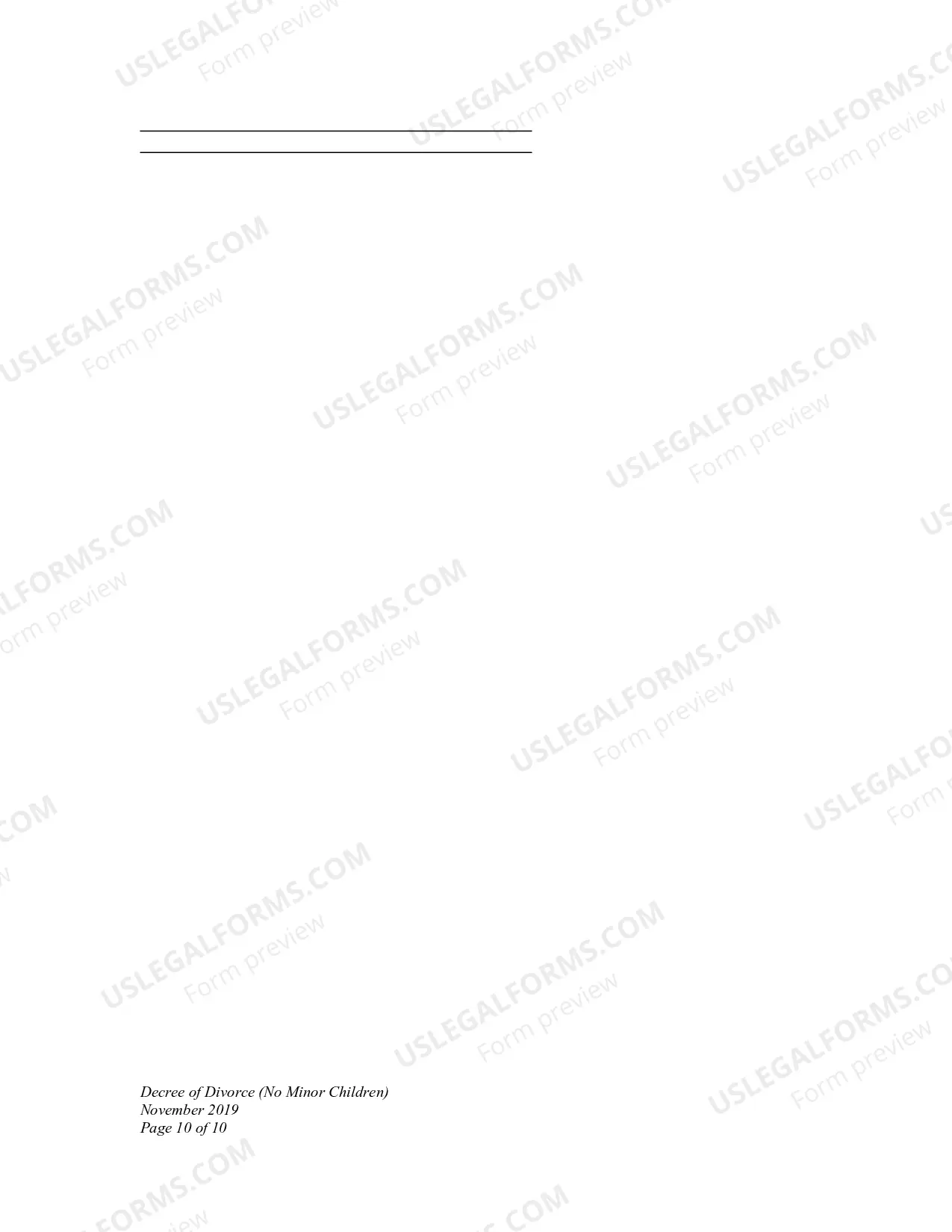 Preview Decree of Divorce