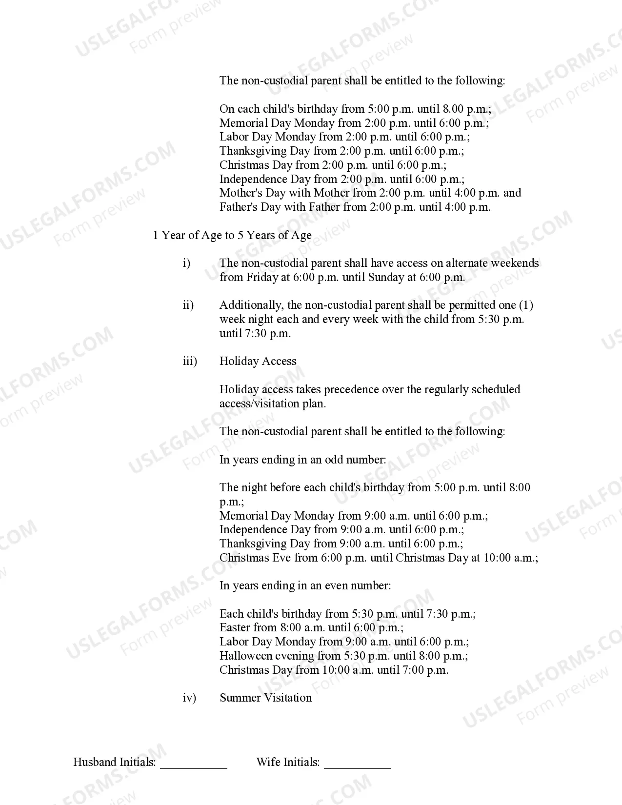 Preview Marital Domestic Separation and Property Settlement Agreement Minor Children no Joint Property or Debts where Divorce Action Filed