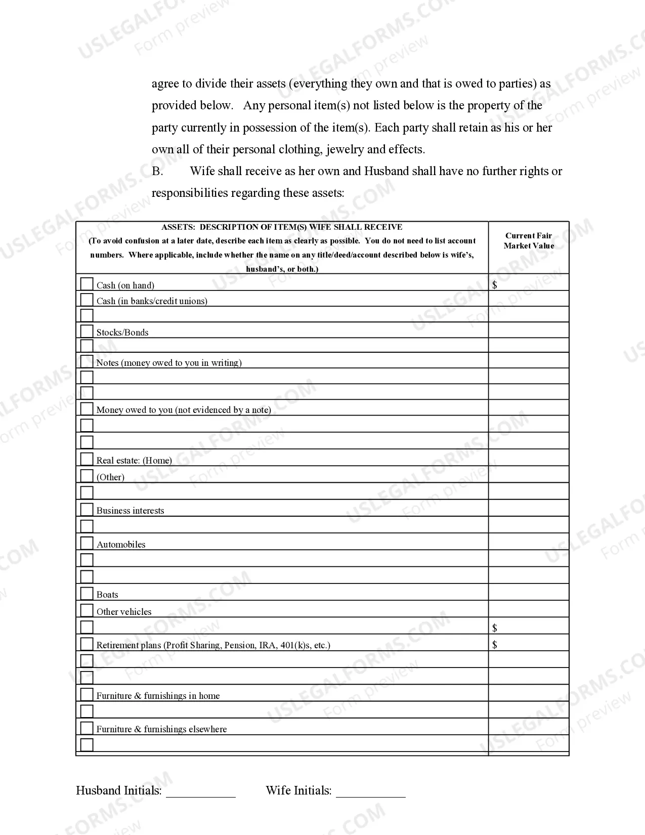 Preview Marital Domestic Separation and Property Settlement Agreement Minor Children Parties May have Joint Property or Debts effective Immediately