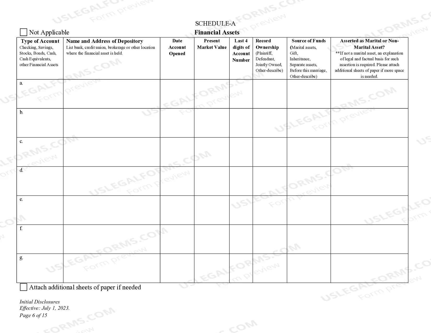 Preview Initial Disclosures