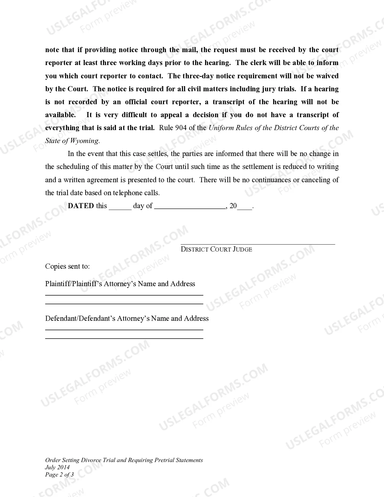 Preview DWCP 20. Request for Setting