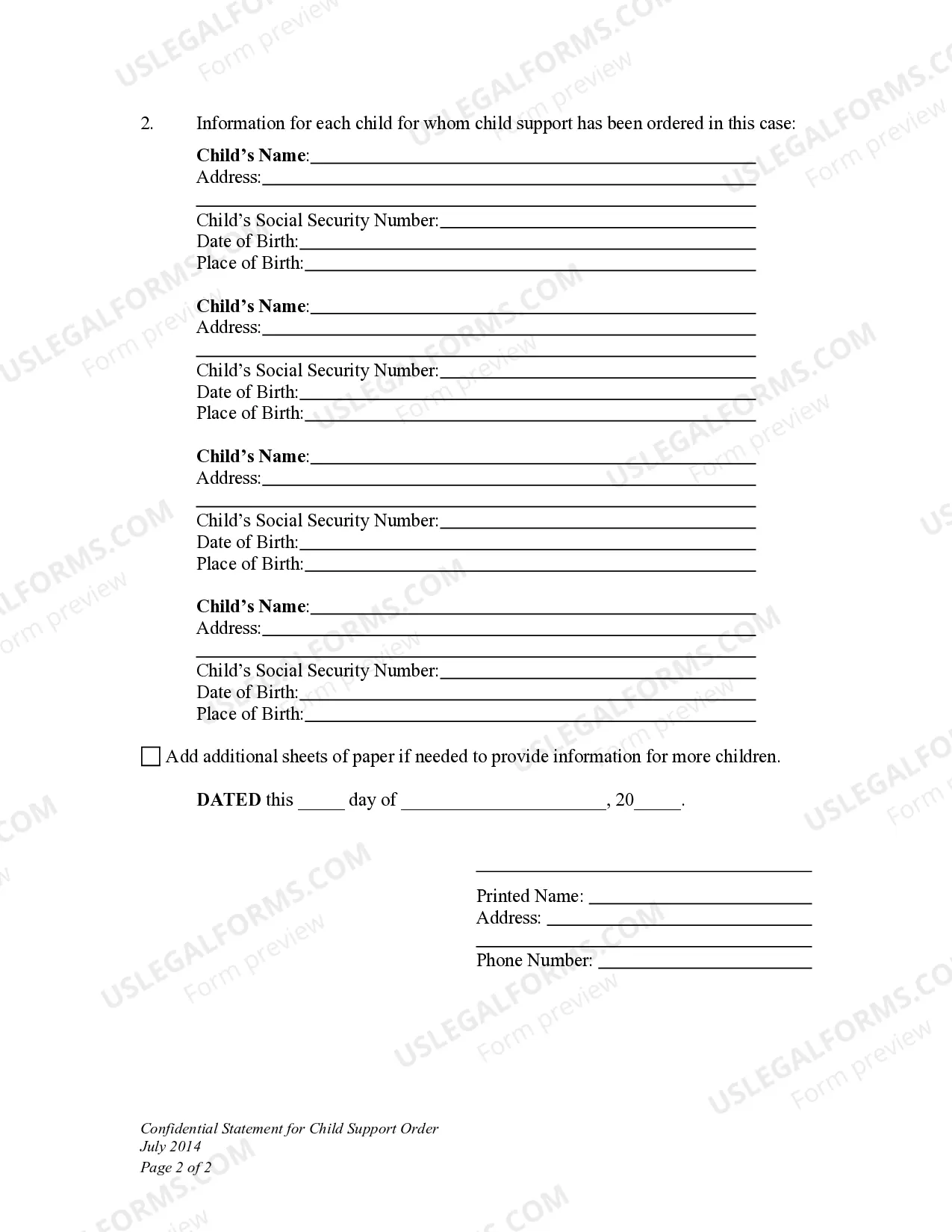 Preview DWCP 22. Order Setting Divorce Trial and Requiring Pretrial Statements