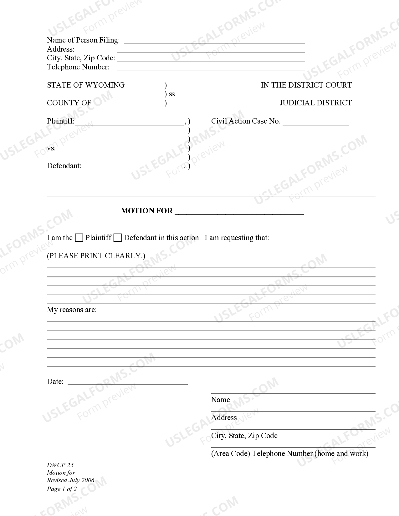 Wyoming Certificate of Mailing Decree of Divorce US Legal Forms