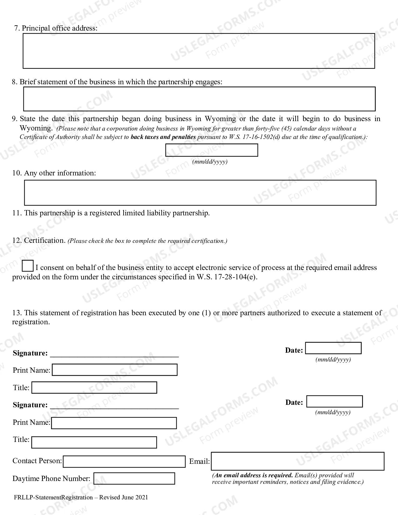 Preview Registration Statement