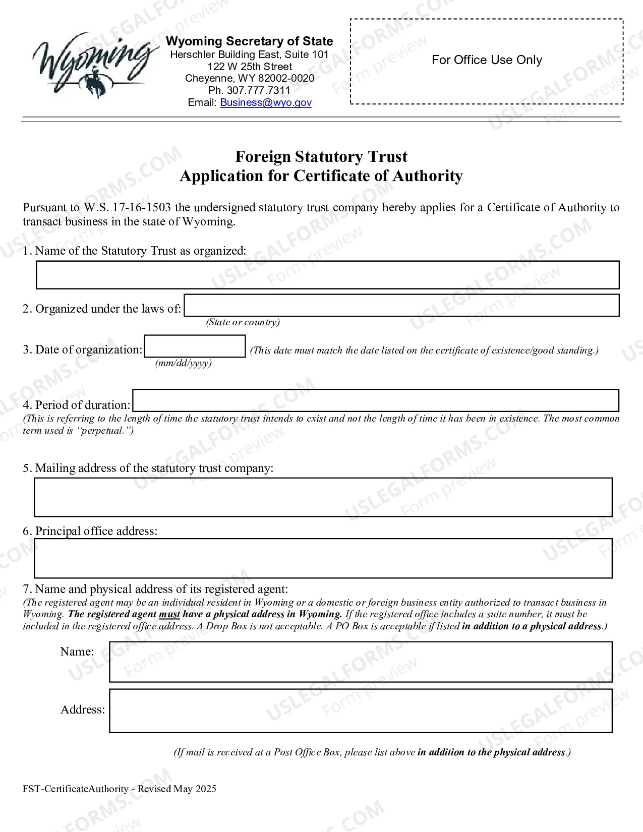 Preview Certificate of Authority